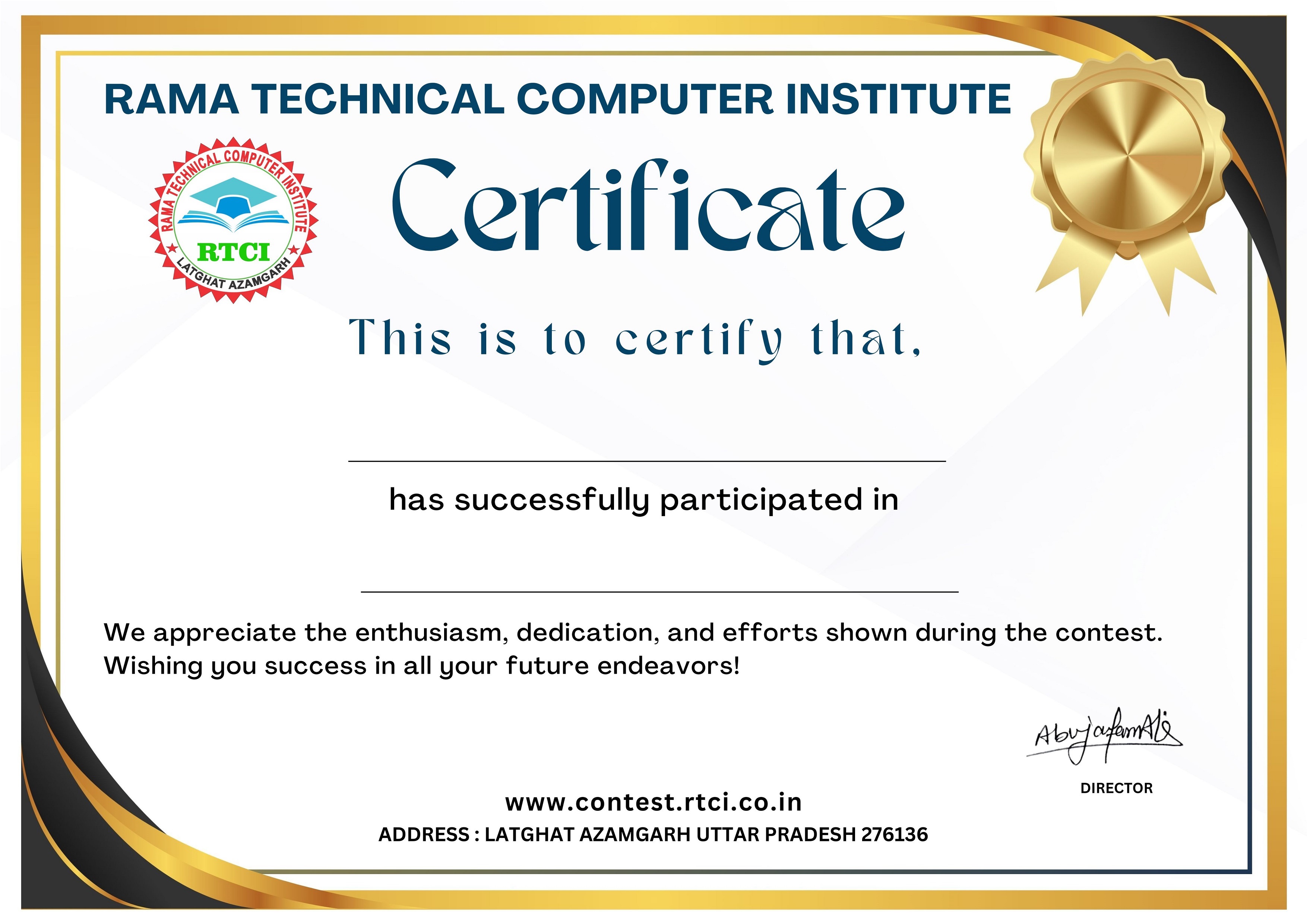 Certificate Sample
